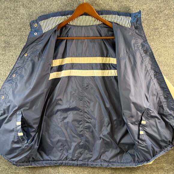 CS Signature Men's Lined Drawstring Beige Mock Neck Reversible Jacket Size Small - Picture 4 of 8